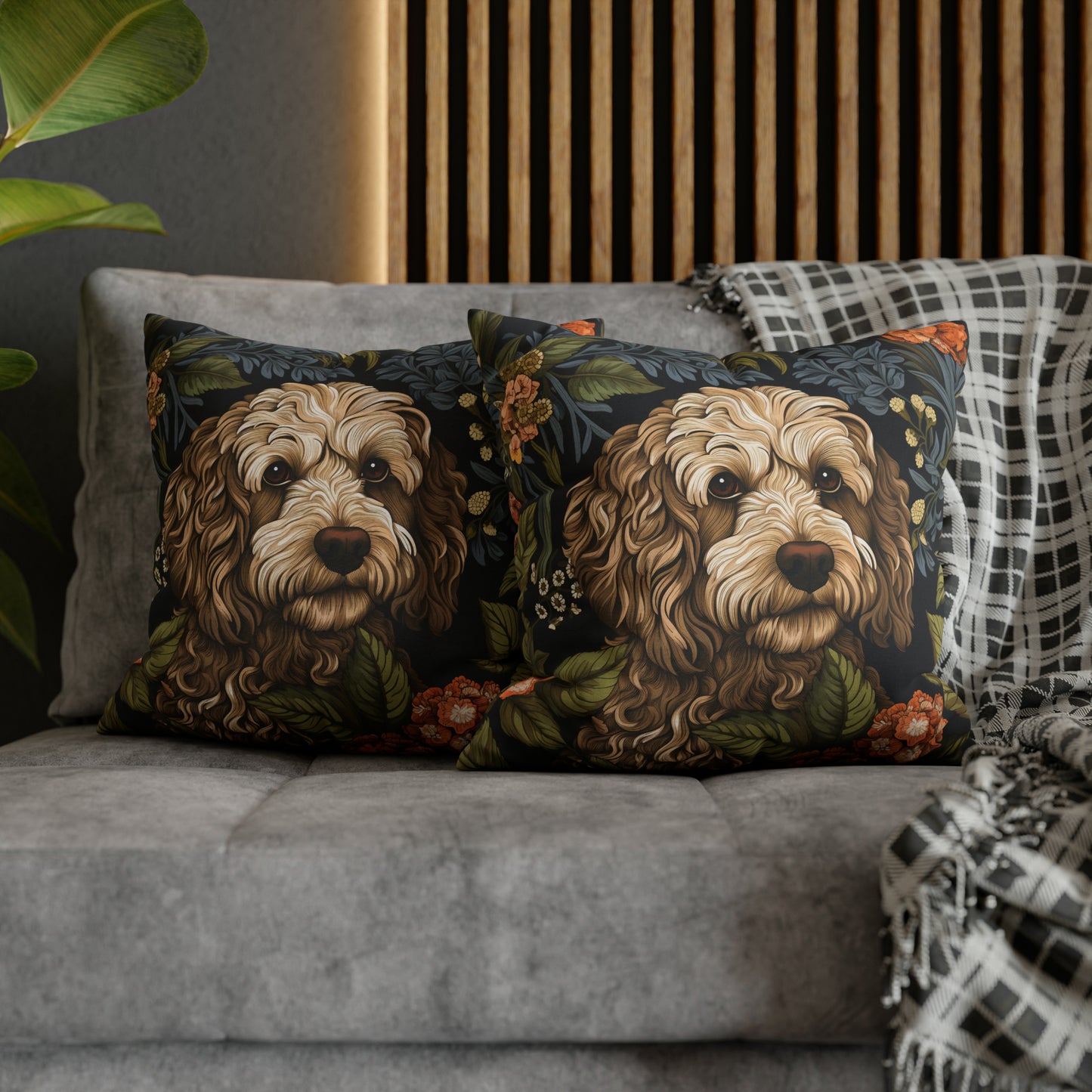 Puppy Floral Digital Art Download