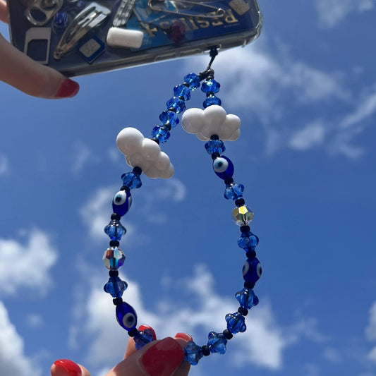 Night Sky Clouds Phone Strap