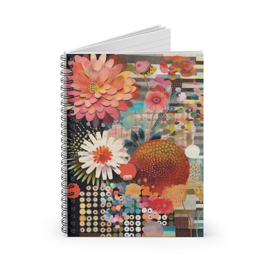 Floral Collage Art Notebook (6) - Composition Notebook, Spiral Notebook, Journal for Writing and Note-Taking
