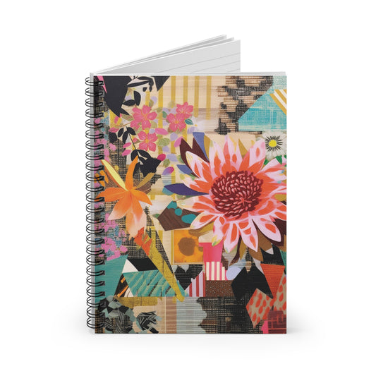 Floral Collage Art Notebook (4) - Composition Notebook, Spiral Notebook, Journal for Writing and Note-Taking