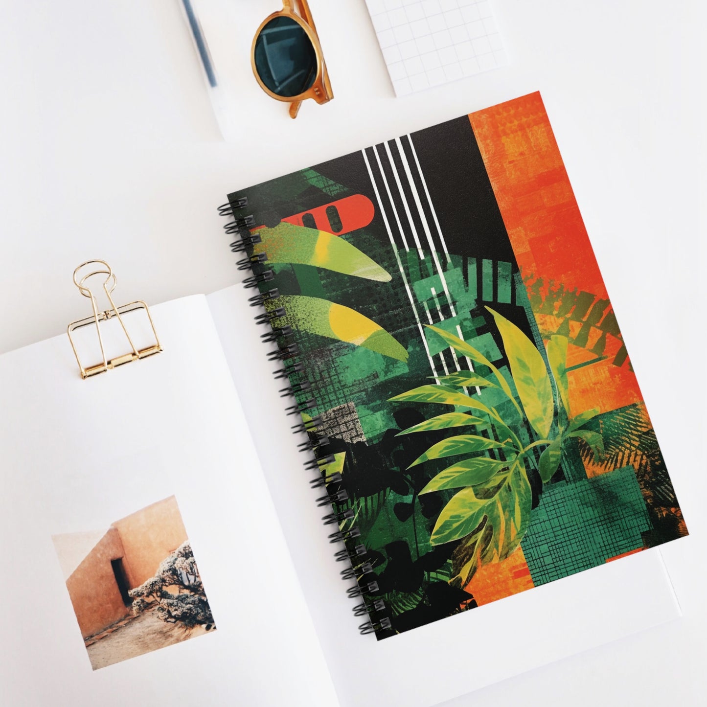 Foliage Collage Art Notebook (6) - Composition Notebook, Spiral Notebook, Journal for Writing and Note-Taking