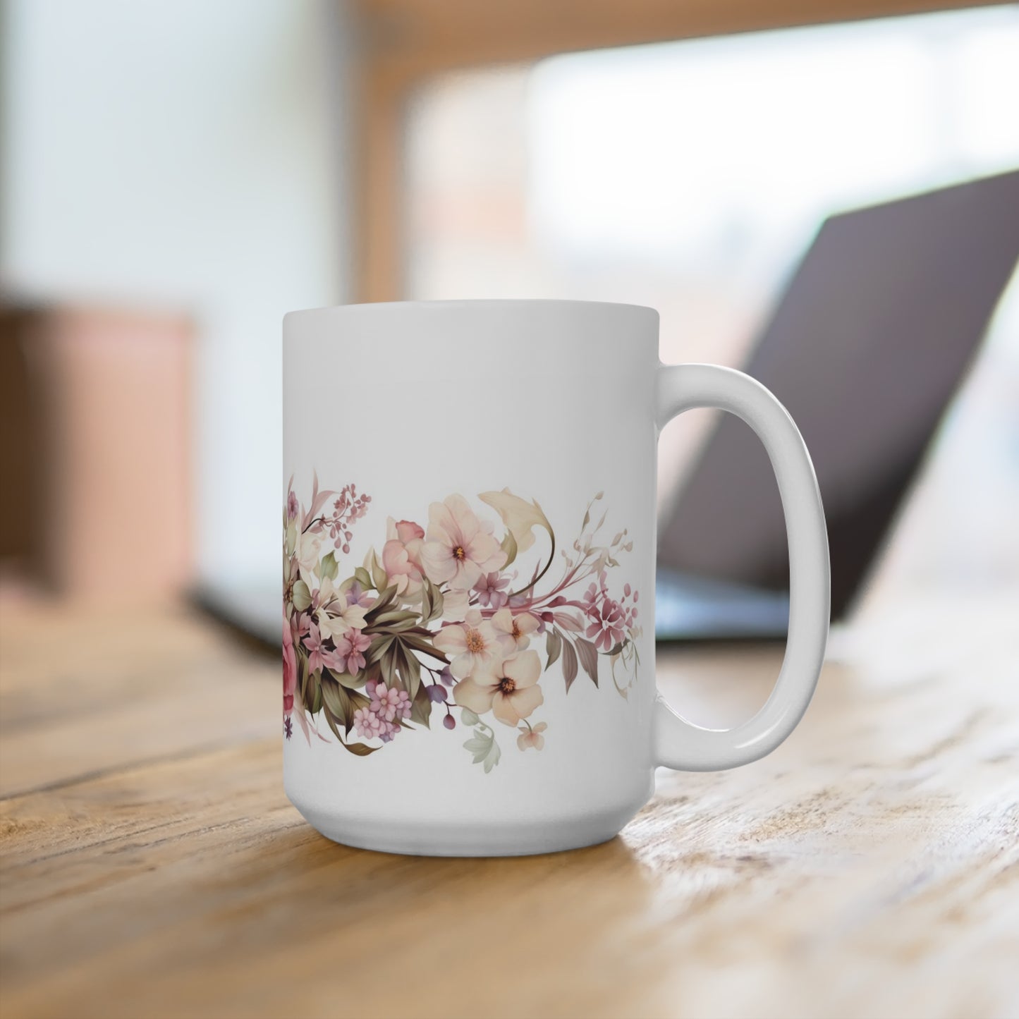 Boho Floral Mug 15oz