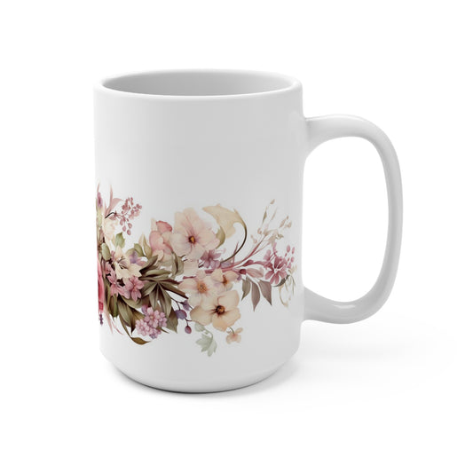 Boho Floral Mug 15oz