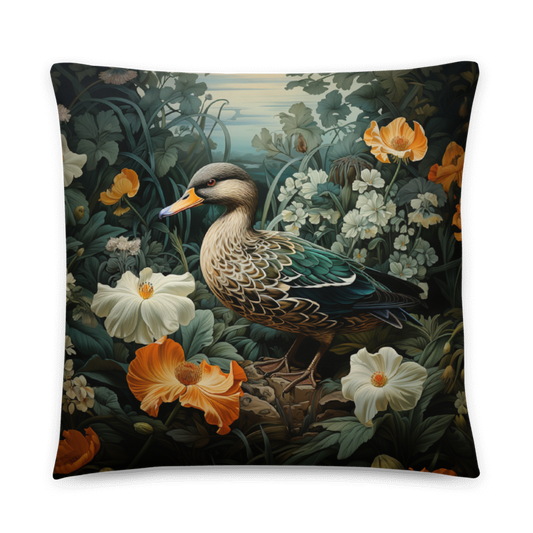 Duck in Floral Garden Digital Art Download