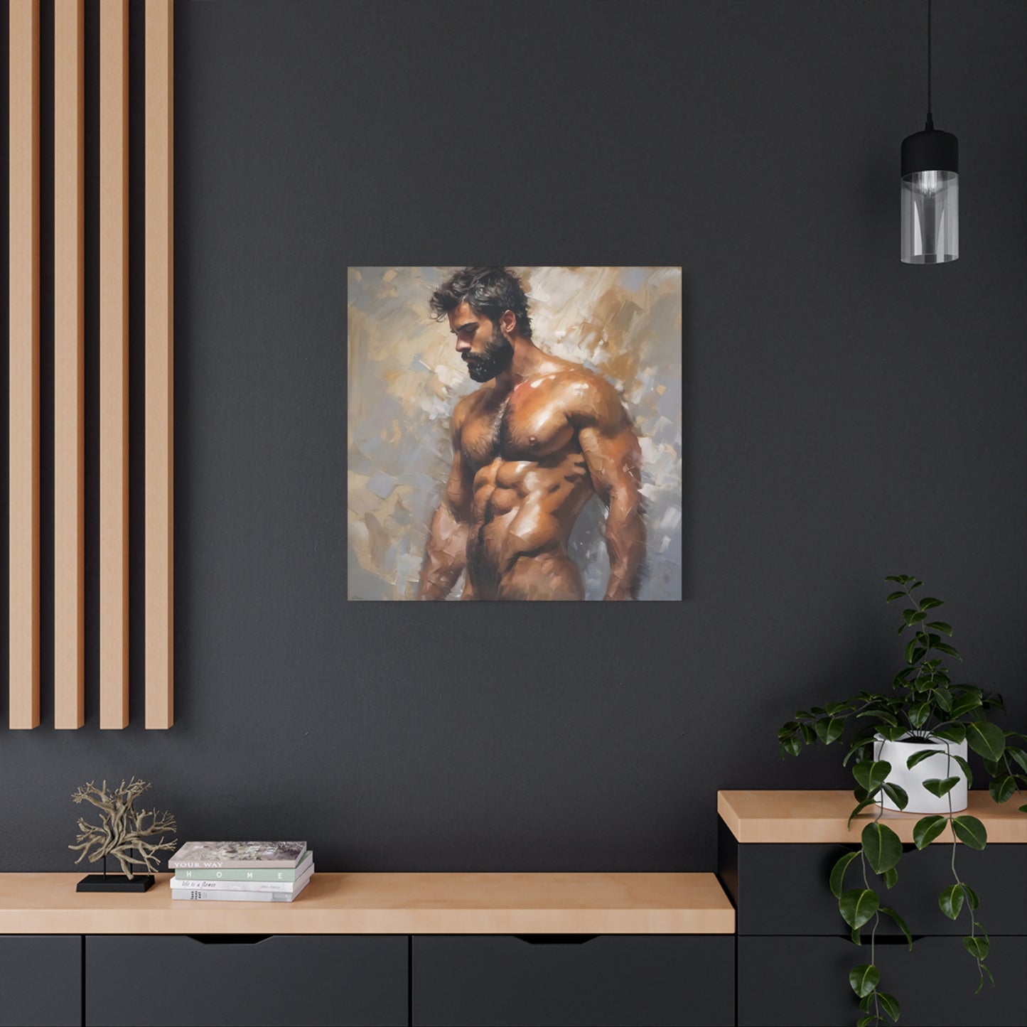 Bearded Man Wall Art - Matte Canvas Wall Art