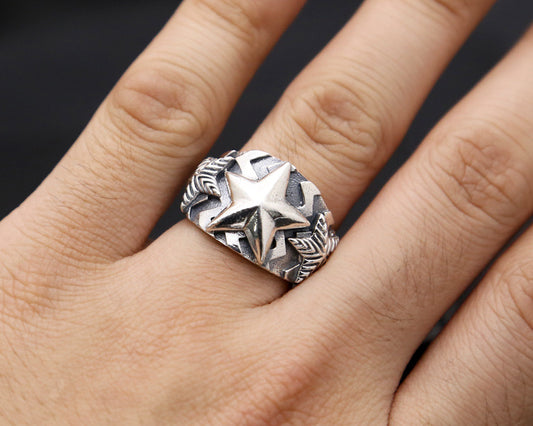 Star Wave Silver Ring