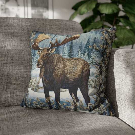 Moose Winter Forest Digital Art Download