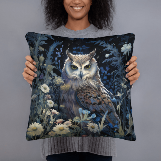 Twilight Vigil Owl Pillow