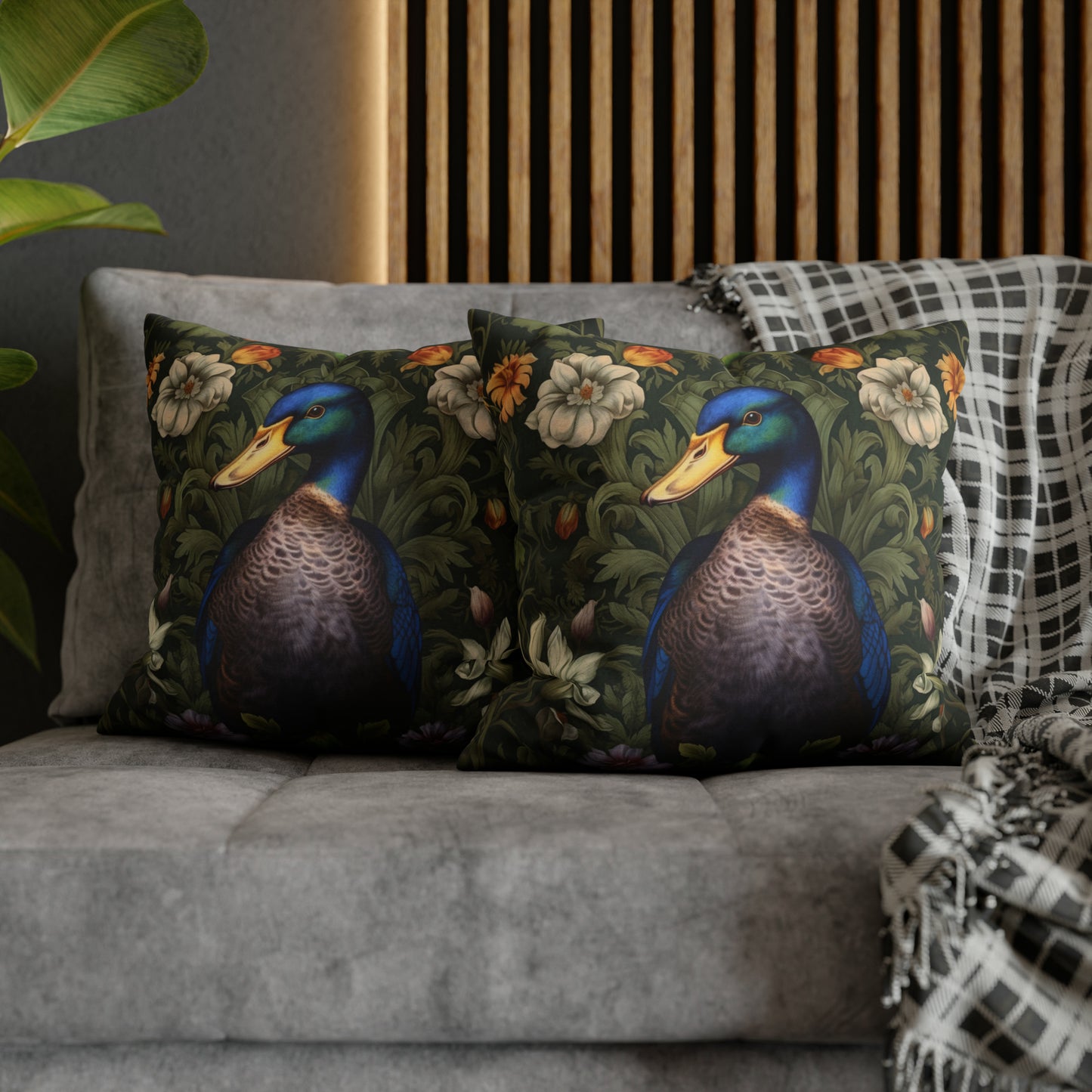 Mallard Duck Floral Digital Art Download