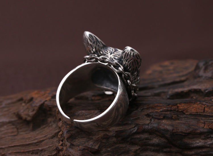 Bulldog Ring Solid Sterling Silver