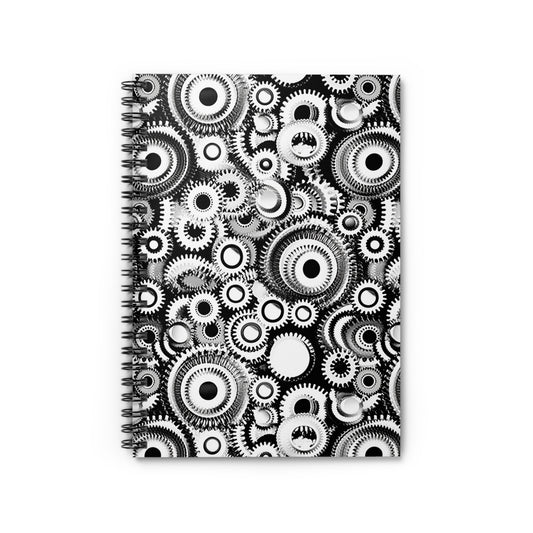 Gears Pattern Notebook (4) - Composition Notebook, Spiral Notebook, Journal for Writing and Note-Taking