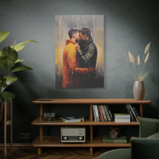 Fall Lovers | Gay Art, Gay Couple - Canvas Wall Art