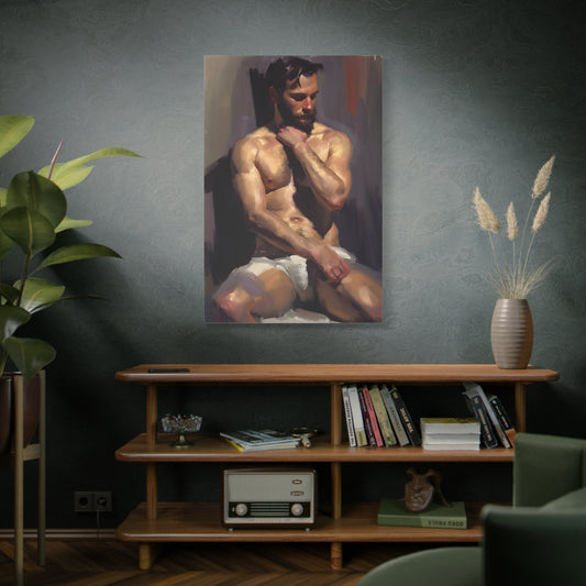 Male Portrait Impressionistic Painting - Canvas Wall Art