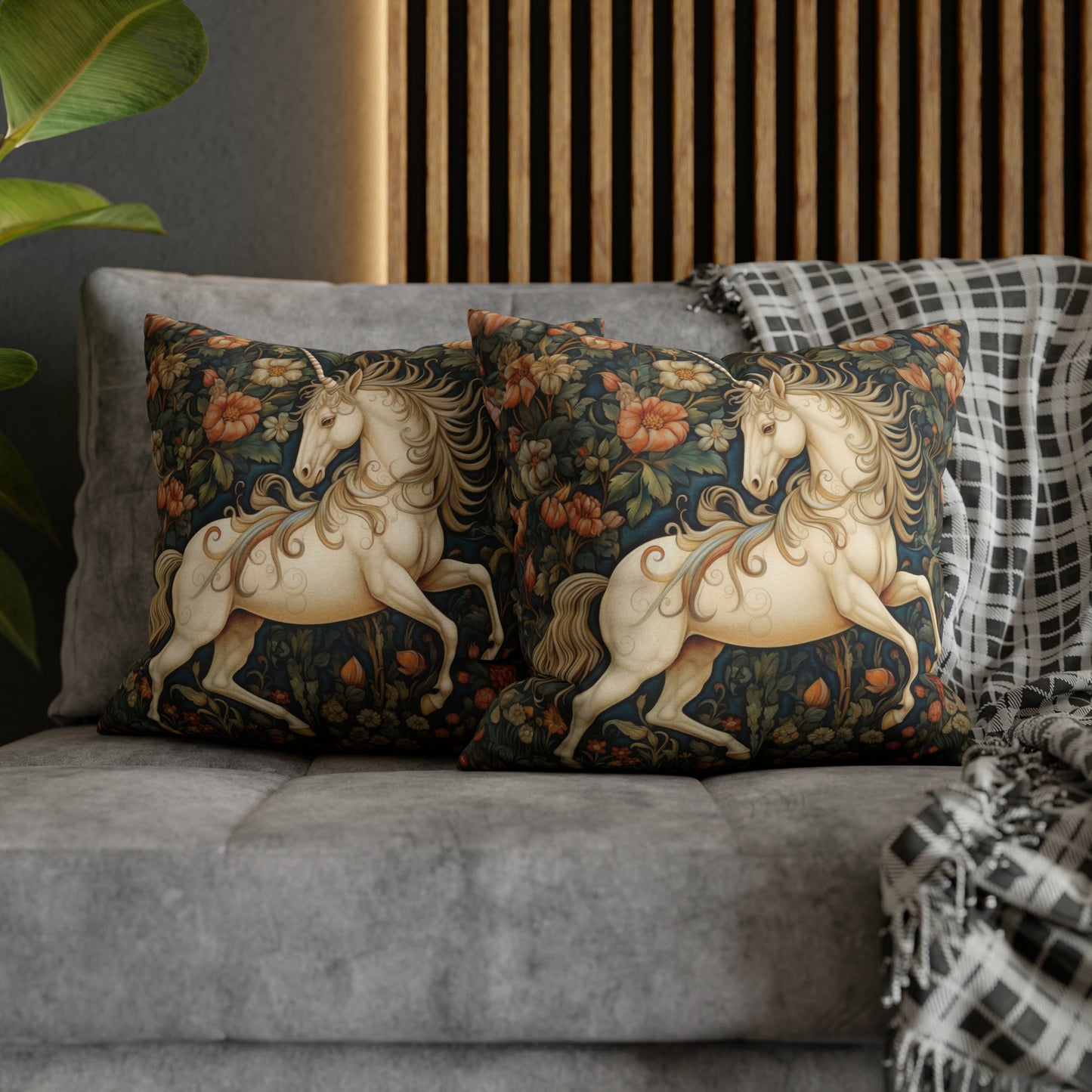 Floral Unicorn in Garden Digital Art Download