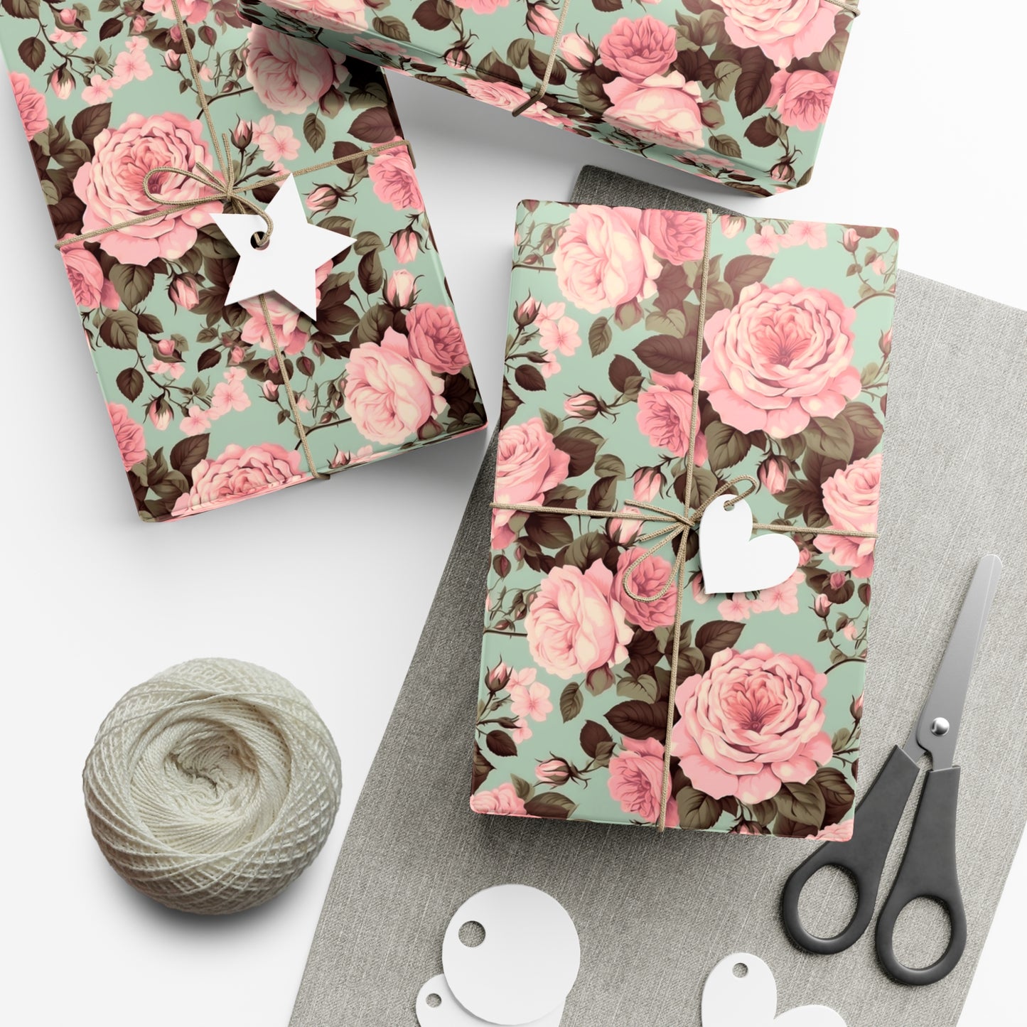 Vintage Peonies Floral Wrapping Paper