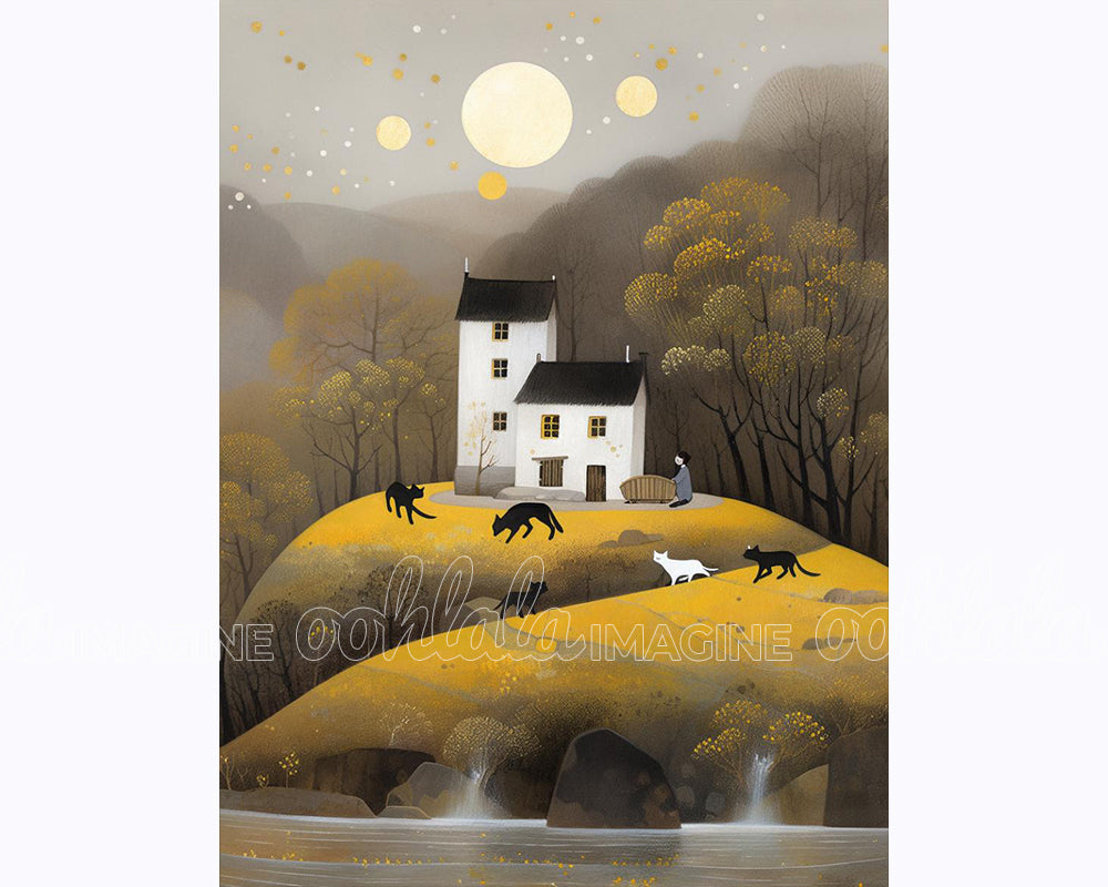 Countryside Landscape Illustration