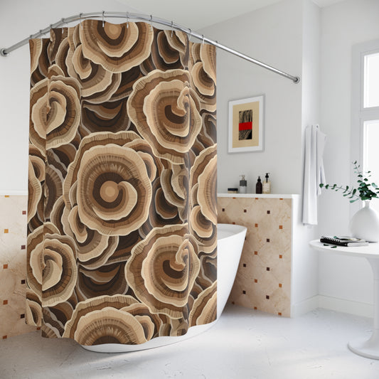 Abstract Mushroom Shower Curtain Bathroom Decor