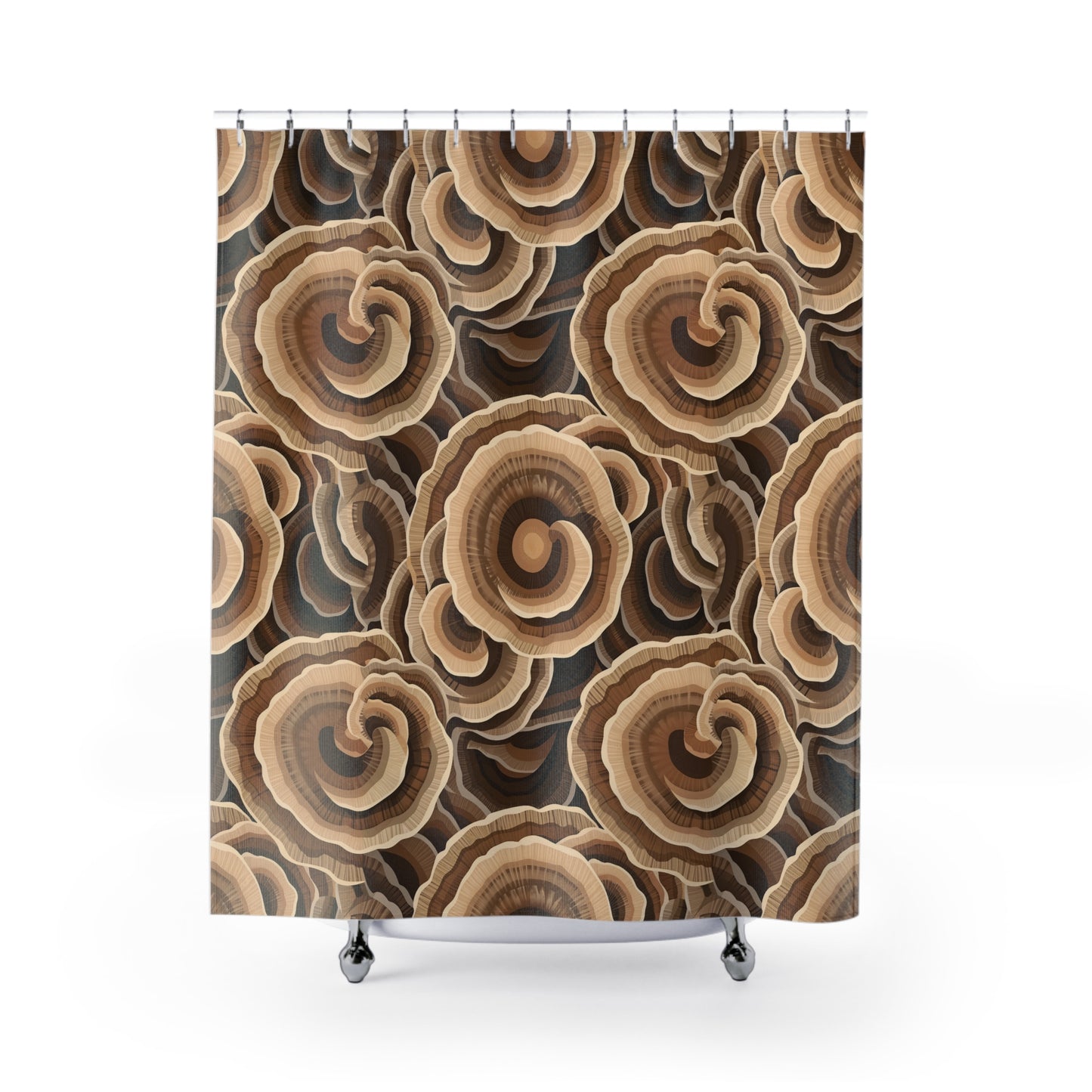 Abstract Mushroom Shower Curtain Bathroom Decor