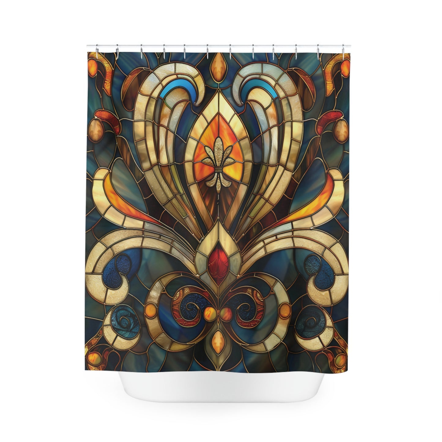 Art Deco Stained Glass Style Bathroom Decor Home Decor