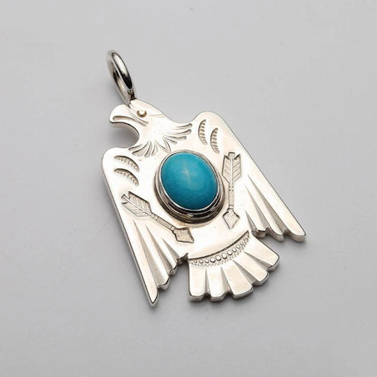 Navajo Eagle 18K Gold Thunderbird Pendant Native American Inspired
