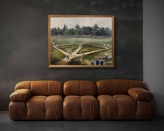 Game of Baseball Vintage Wall Art Sport Poster