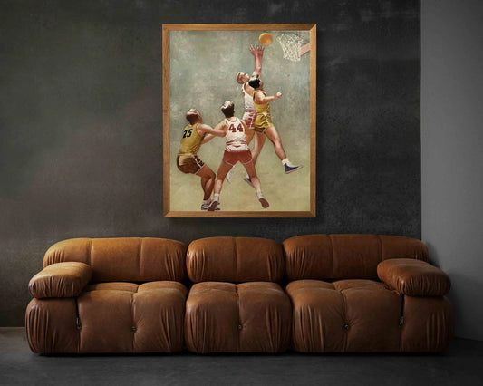 Basketball Vintage Art Print Sports Poster
