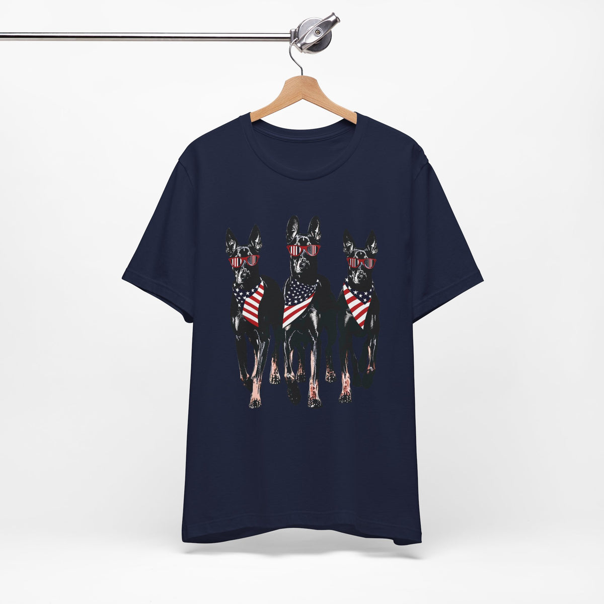 Patriotic Doberman Crew Graphic Tee