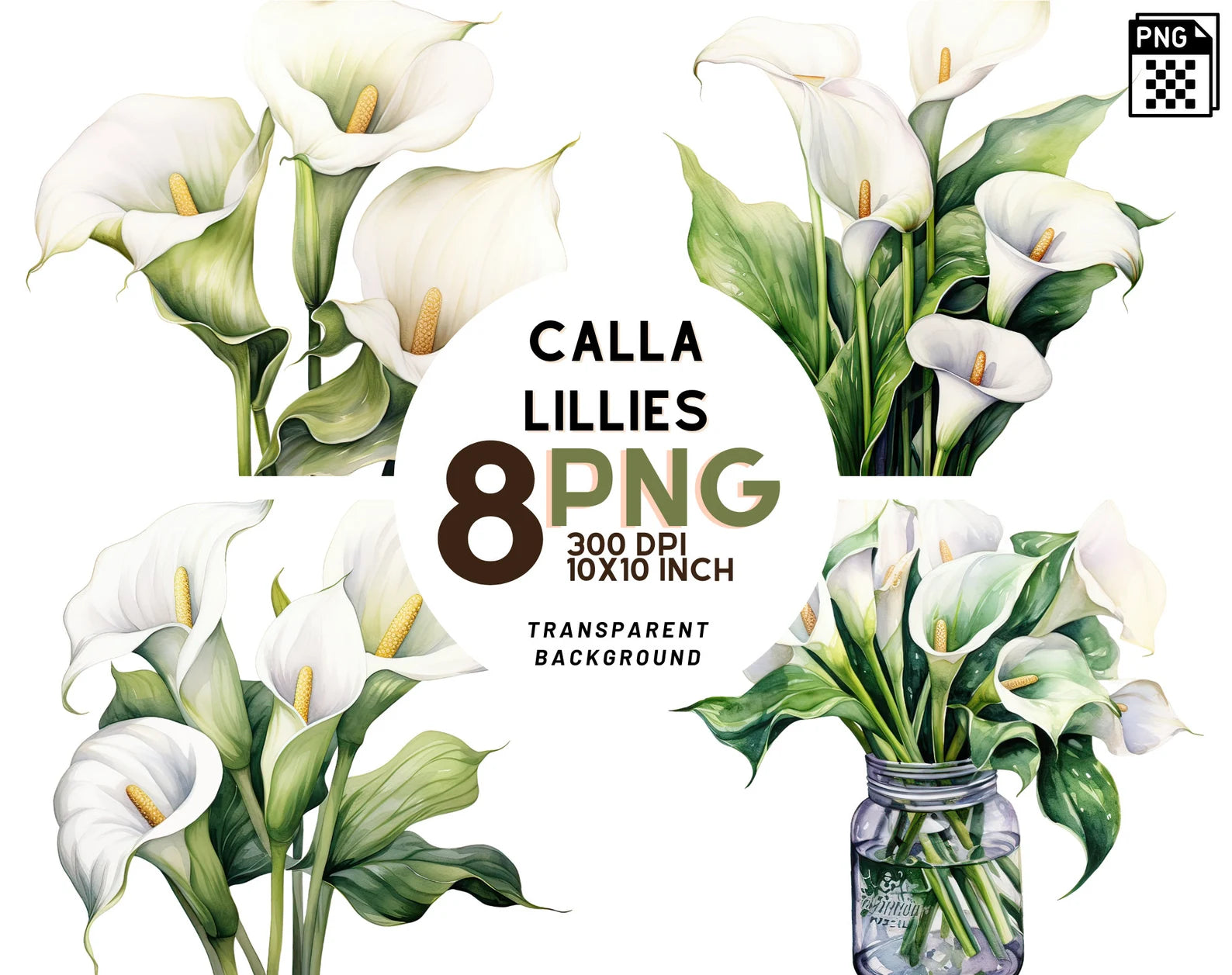 calla lily flower clipart Watercolor Calla Lillies clipart – XY ELEMENT