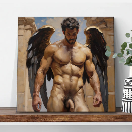 Angelic Male Figure Wall Art - Canvas Wall Art
