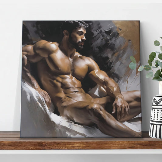 Man on Couch Chill Vibes - Canvas Wall Art