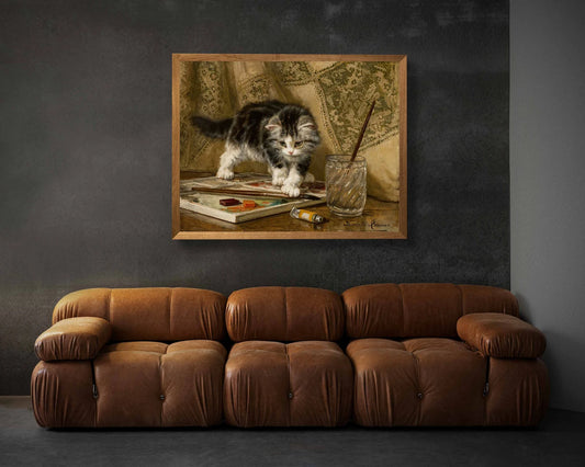 Cat Museum Exhibition Poster Art Print, Cat Lover Gifts