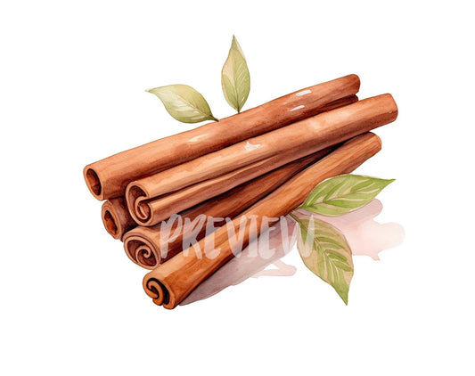 Watercolor Cinnamon Sticks Clipart
