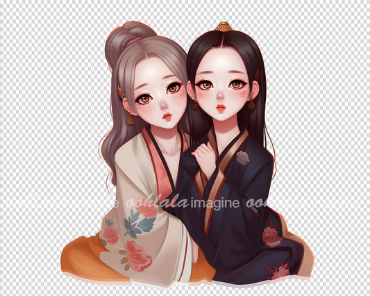 Girls in Hanfu Dress