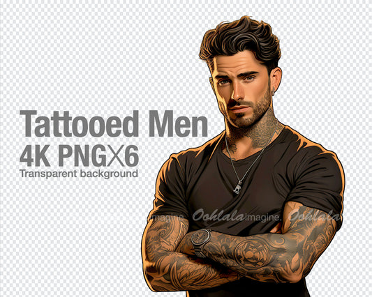 Tattooed Men Clipart