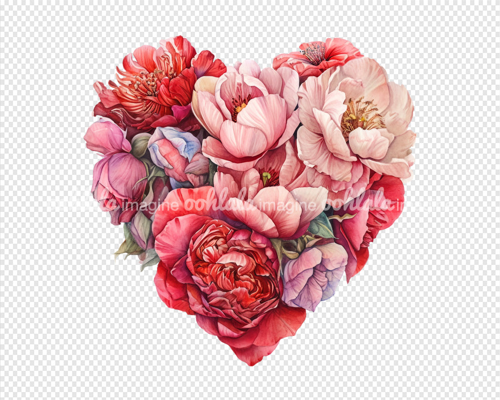 Flowers Heart Made for Love, Valentine's Day