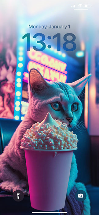 Cat and Dessert Wallpaper (3)