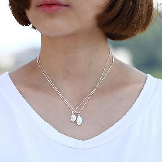 Silver Coffee Bean Necklace