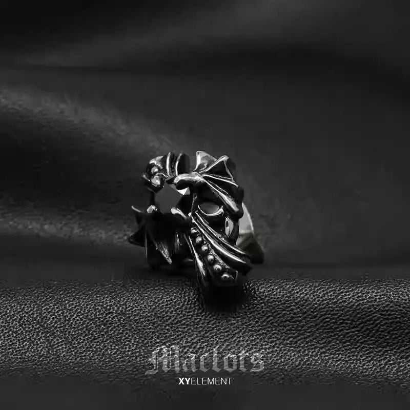 Gothic Cross CZ Stud Earring | Stainless Steel