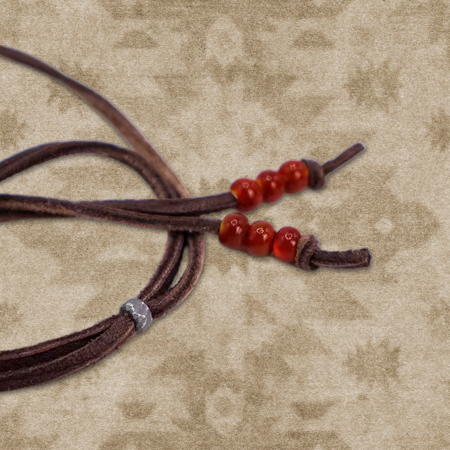 Navajo Silver Thunderbird Pendant Leather Cord Necklace