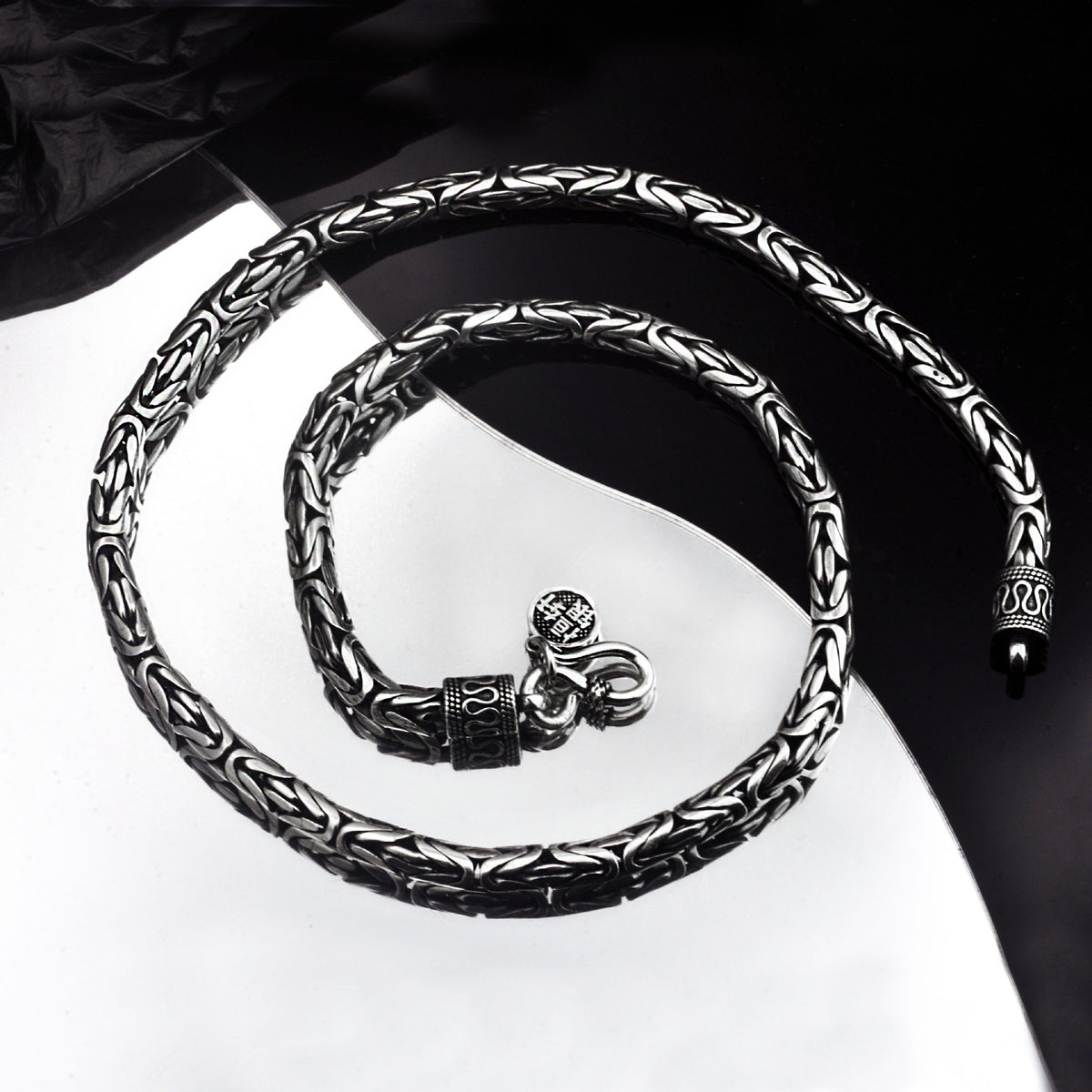Custom Reserved - Byzantine Chain S925 Sterling Silver Necklace