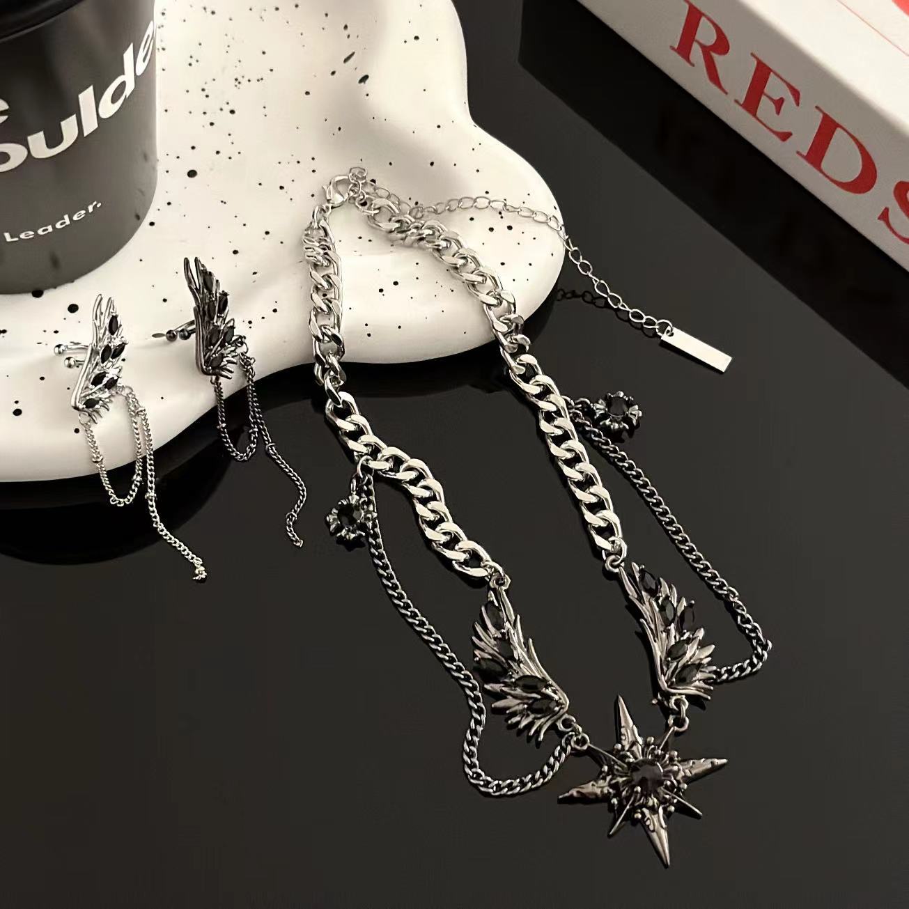 Dark Angel Wings Choker Necklace