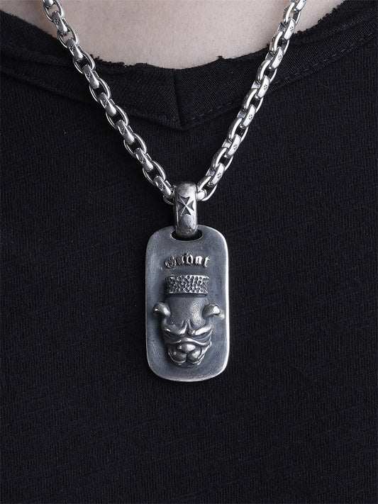 3D Bulldog Dog Tag Pendant, Gabo Style