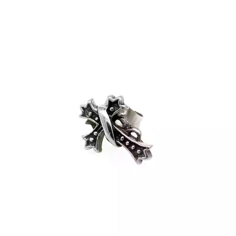 Gothic Maltese Cross Stud Earrings | Stainless Steel