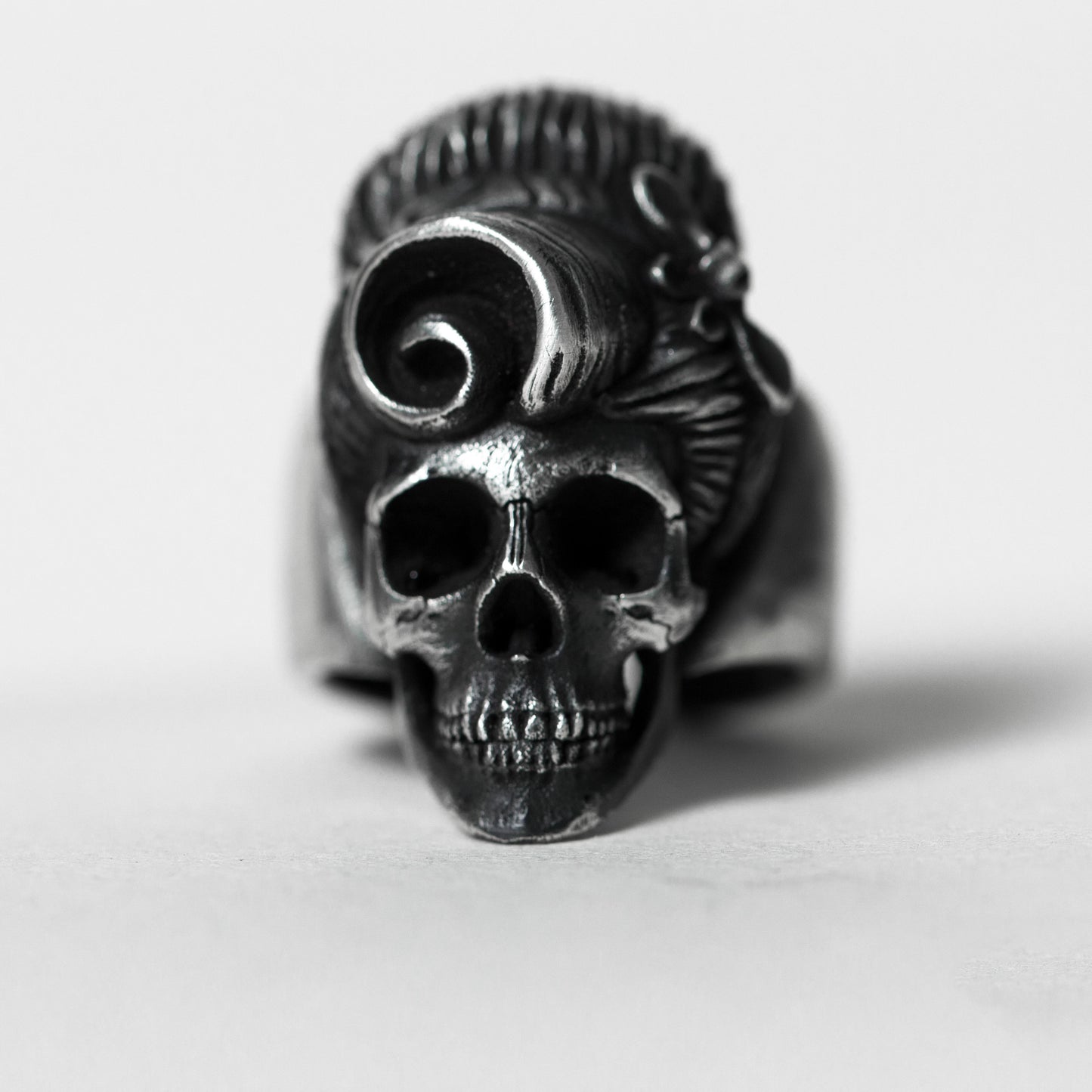 Geisha Beauty Skull Ring Japanese Design
