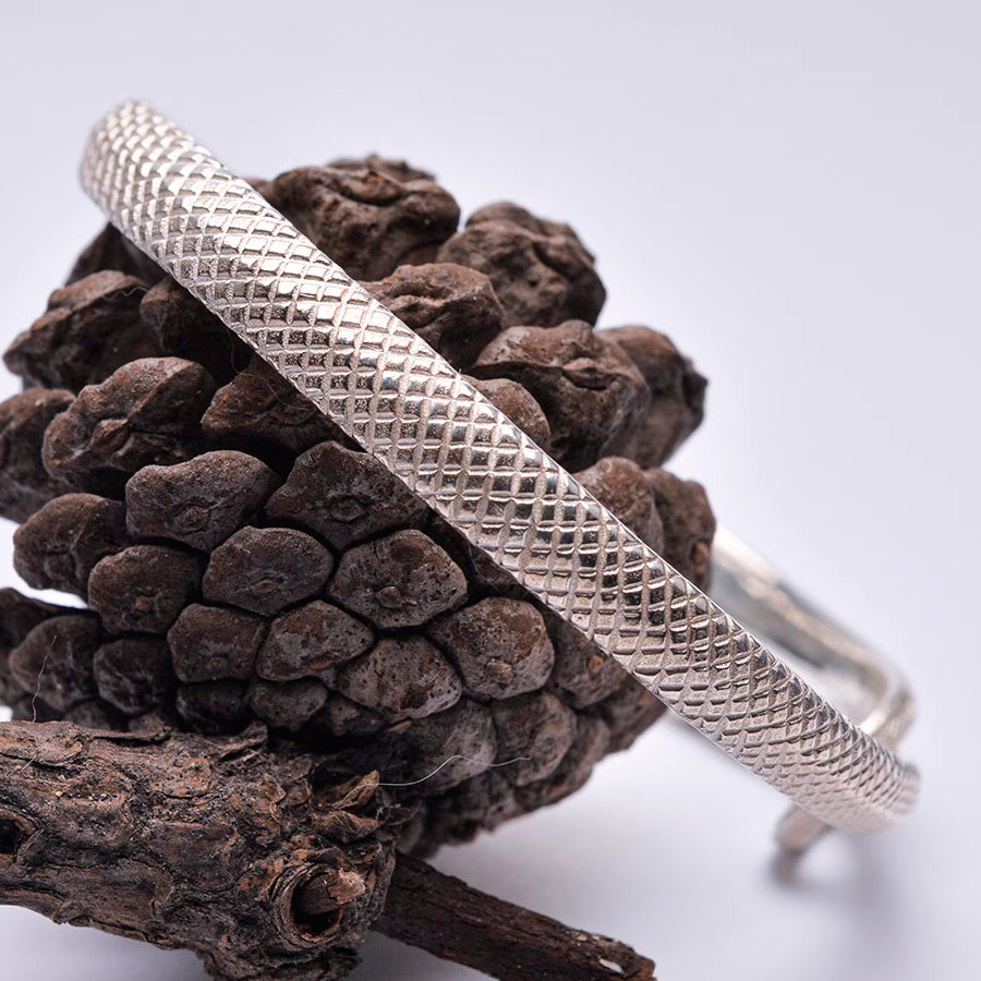 Snake Bangle Bracelet Handmade Solid Sterling Silver