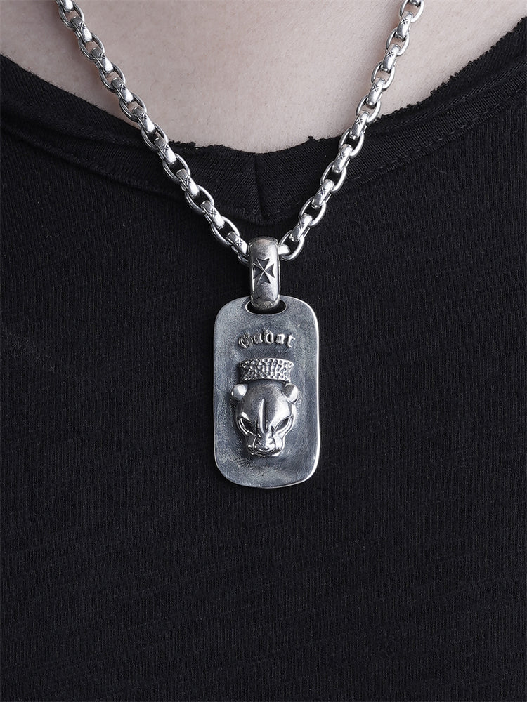 Rare Find 3D Skull Dog Tag Pendant, Gabo Style