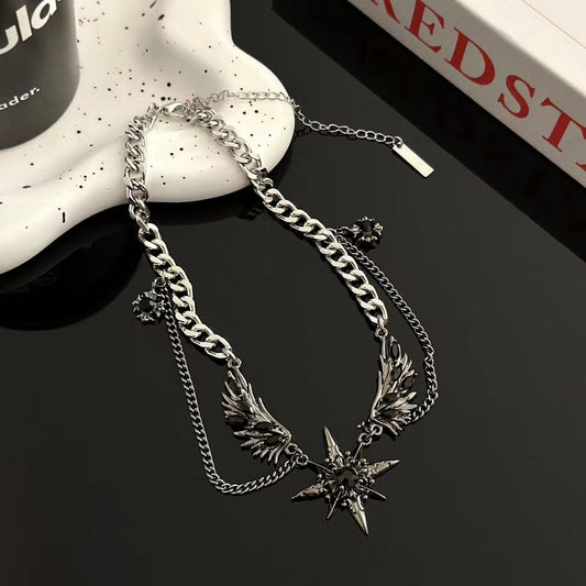 Dark Angel Wings Choker Necklace