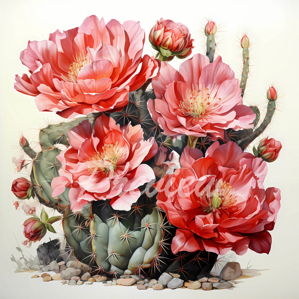 Cactus in Desert Watercolor Digital Download