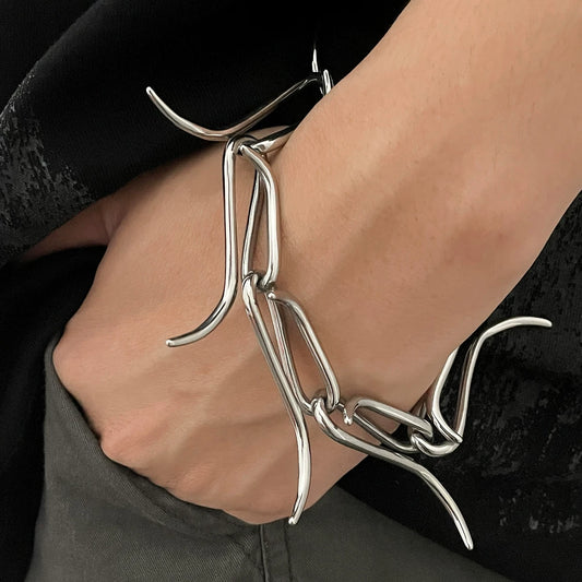 Spike Link Chain Stainless Steel Bracelet