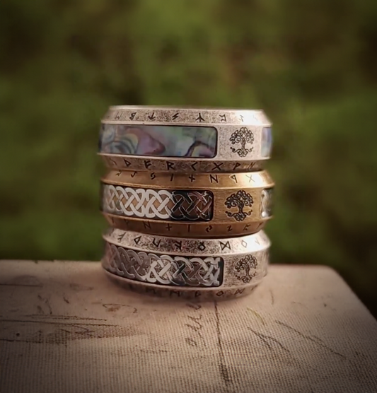 Viking Celtic Knot Ring Tree of Life Yggdrasil Norse Mythology Jewelry